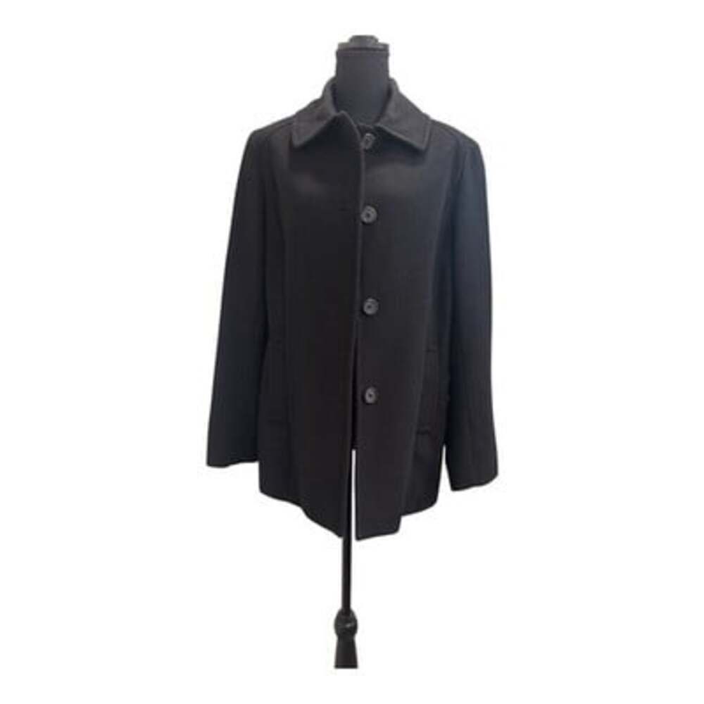 Lauren Ralph Lauren Black Wool Blend Coat Jacket Size 12  Classic